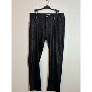 Eric Pants Womens Size 12 Black Snakeskin Print Straight